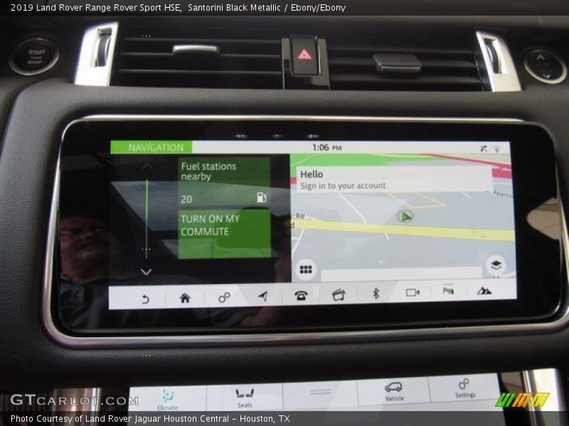 Navigation of 2019 Range Rover Sport HSE