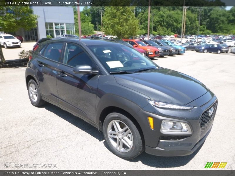 Thunder Gray / Black 2019 Hyundai Kona SE AWD
