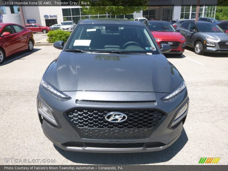 Thunder Gray / Black 2019 Hyundai Kona SE AWD