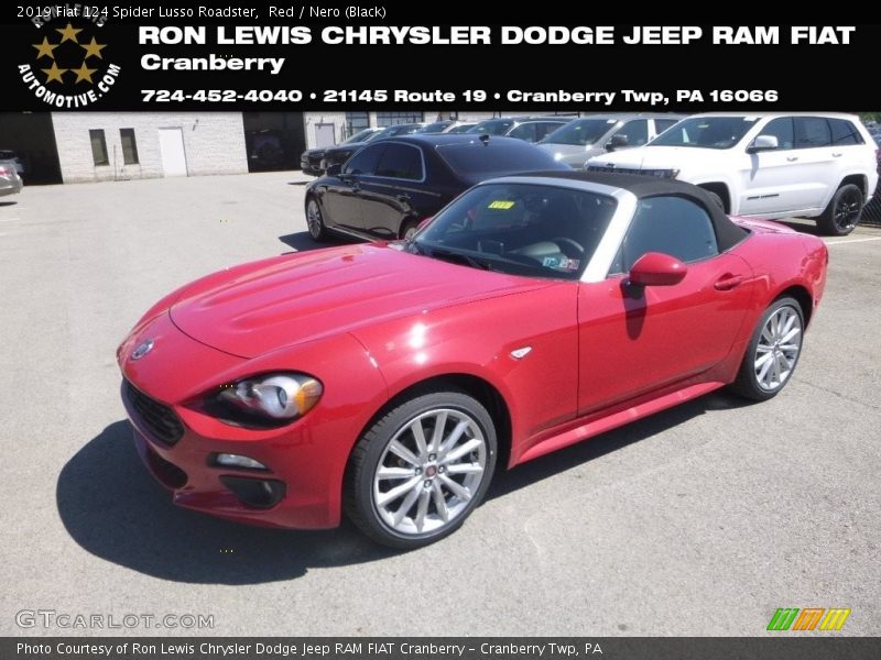 Red / Nero (Black) 2019 Fiat 124 Spider Lusso Roadster