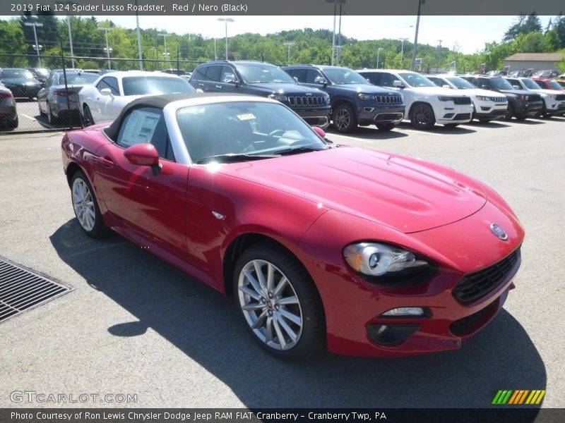 Red / Nero (Black) 2019 Fiat 124 Spider Lusso Roadster