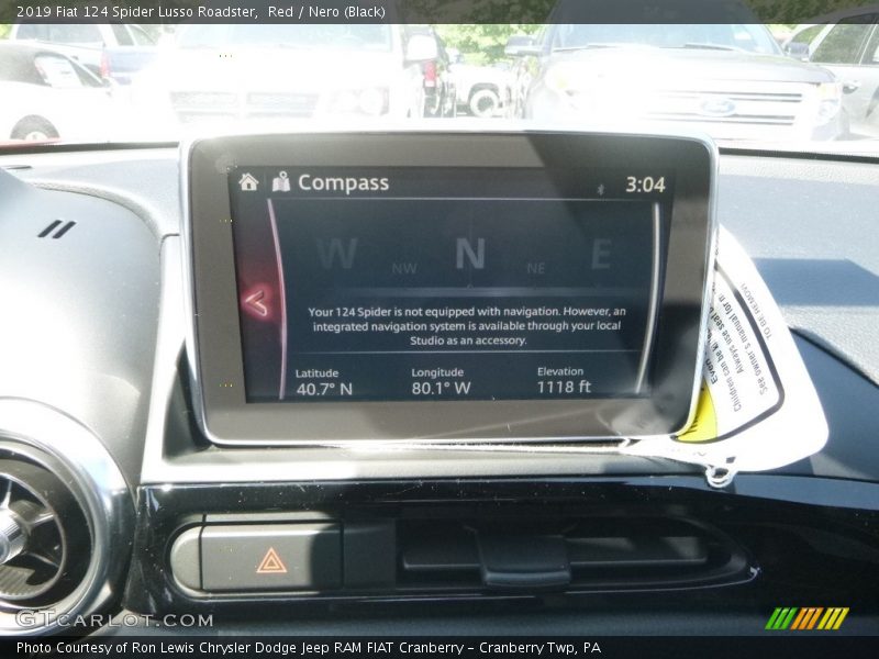 Red / Nero (Black) 2019 Fiat 124 Spider Lusso Roadster