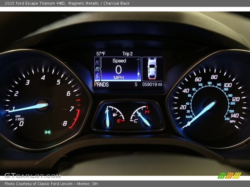Magnetic Metallic / Charcoal Black 2015 Ford Escape Titanium 4WD