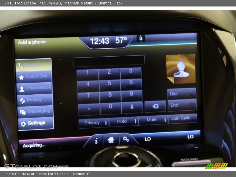 Magnetic Metallic / Charcoal Black 2015 Ford Escape Titanium 4WD