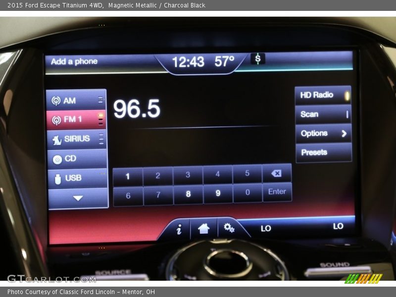 Magnetic Metallic / Charcoal Black 2015 Ford Escape Titanium 4WD