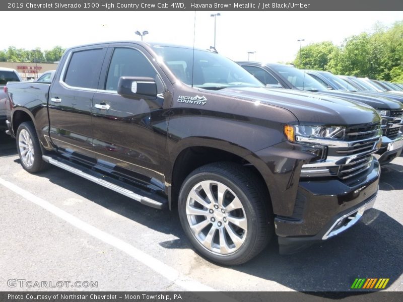 Havana Brown Metallic / Jet Black/Umber 2019 Chevrolet Silverado 1500 High Country Crew Cab 4WD