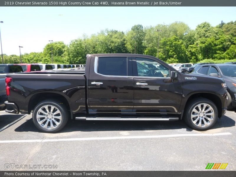 Havana Brown Metallic / Jet Black/Umber 2019 Chevrolet Silverado 1500 High Country Crew Cab 4WD