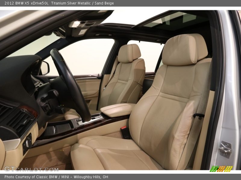 Titanium Silver Metallic / Sand Beige 2012 BMW X5 xDrive50i