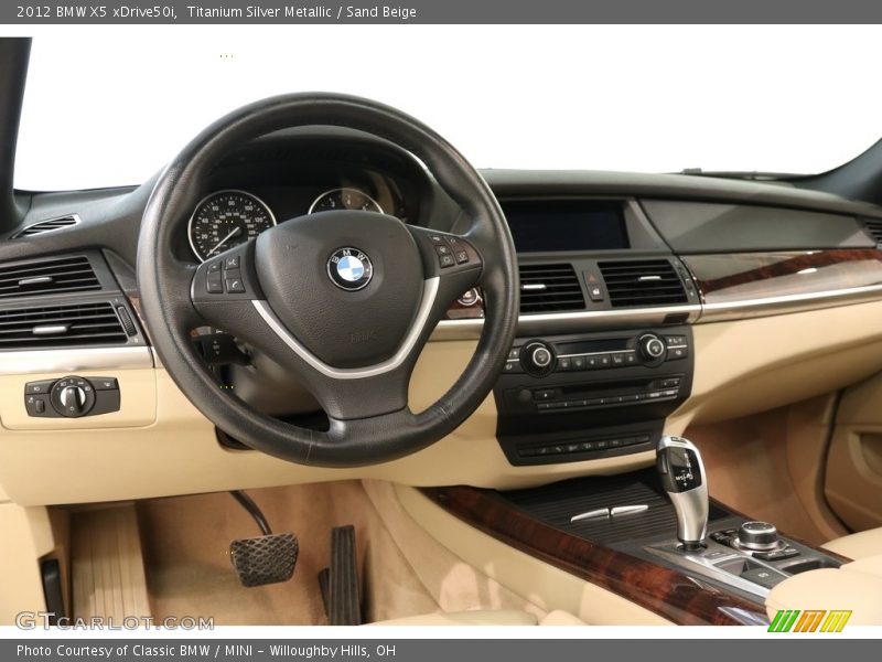 Titanium Silver Metallic / Sand Beige 2012 BMW X5 xDrive50i