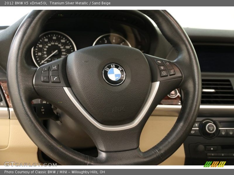 Titanium Silver Metallic / Sand Beige 2012 BMW X5 xDrive50i