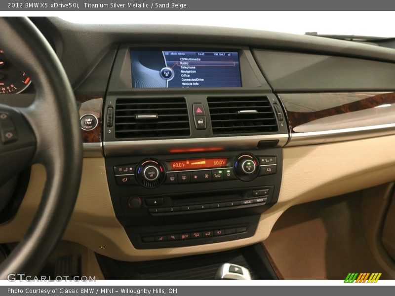 Titanium Silver Metallic / Sand Beige 2012 BMW X5 xDrive50i