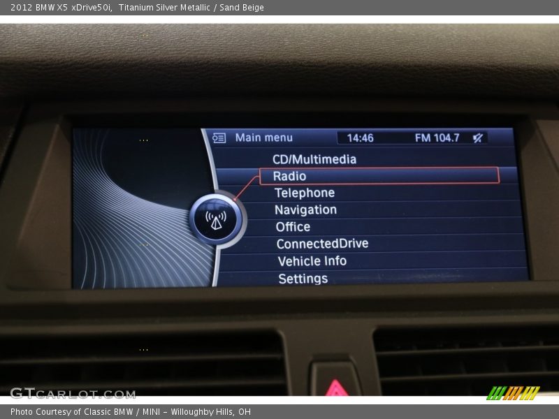 Titanium Silver Metallic / Sand Beige 2012 BMW X5 xDrive50i