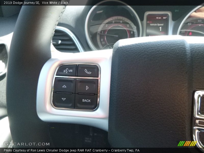Vice White / Black 2019 Dodge Journey SE