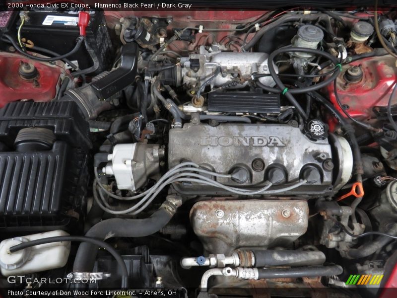 Flamenco Black Pearl / Dark Gray 2000 Honda Civic EX Coupe