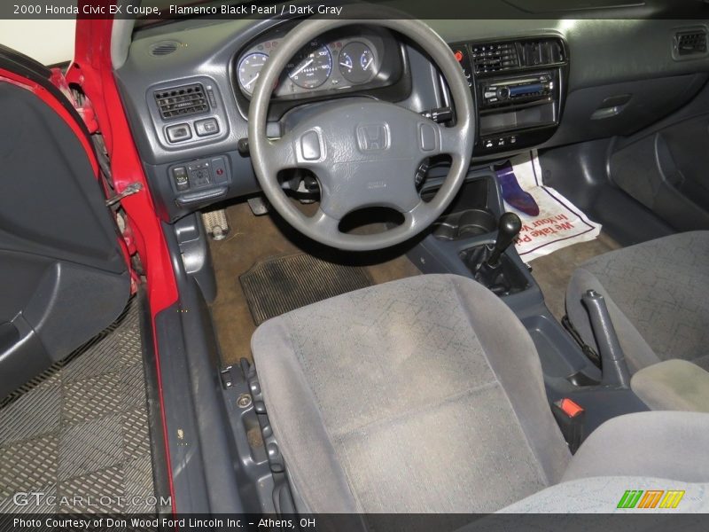 Flamenco Black Pearl / Dark Gray 2000 Honda Civic EX Coupe