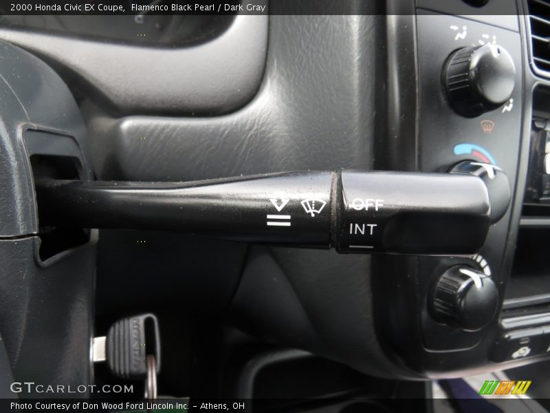 Flamenco Black Pearl / Dark Gray 2000 Honda Civic EX Coupe