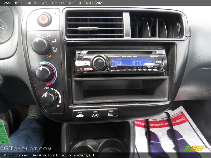 Flamenco Black Pearl / Dark Gray 2000 Honda Civic EX Coupe