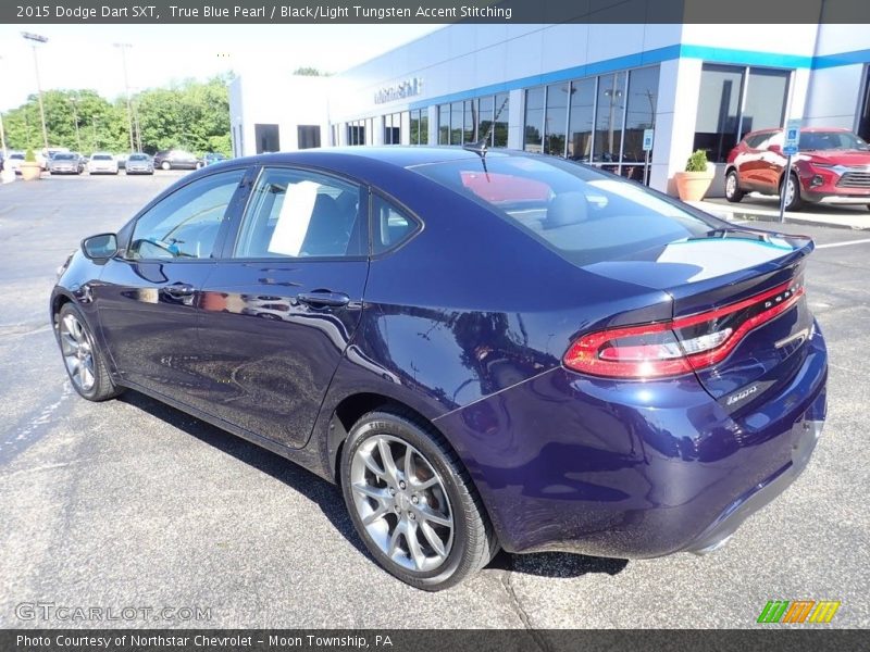 True Blue Pearl / Black/Light Tungsten Accent Stitching 2015 Dodge Dart SXT