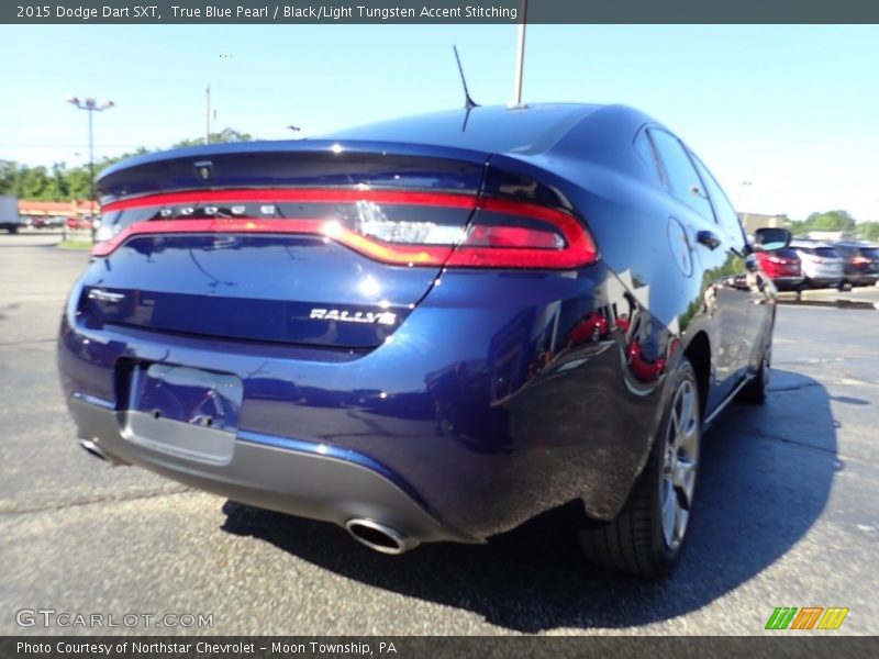 True Blue Pearl / Black/Light Tungsten Accent Stitching 2015 Dodge Dart SXT
