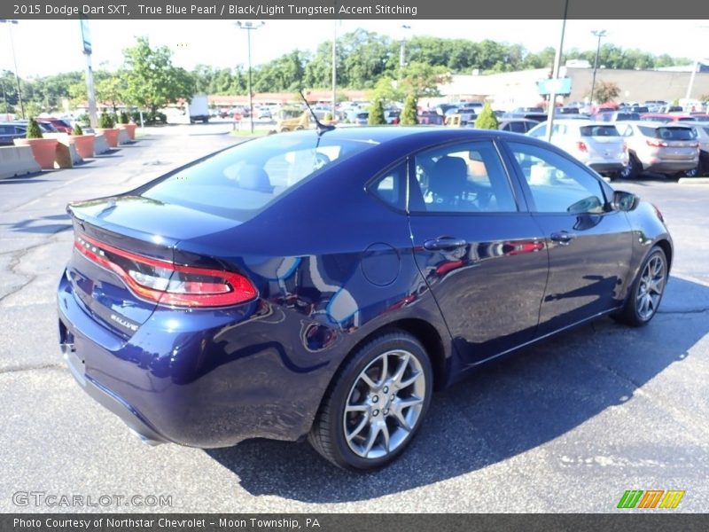 True Blue Pearl / Black/Light Tungsten Accent Stitching 2015 Dodge Dart SXT