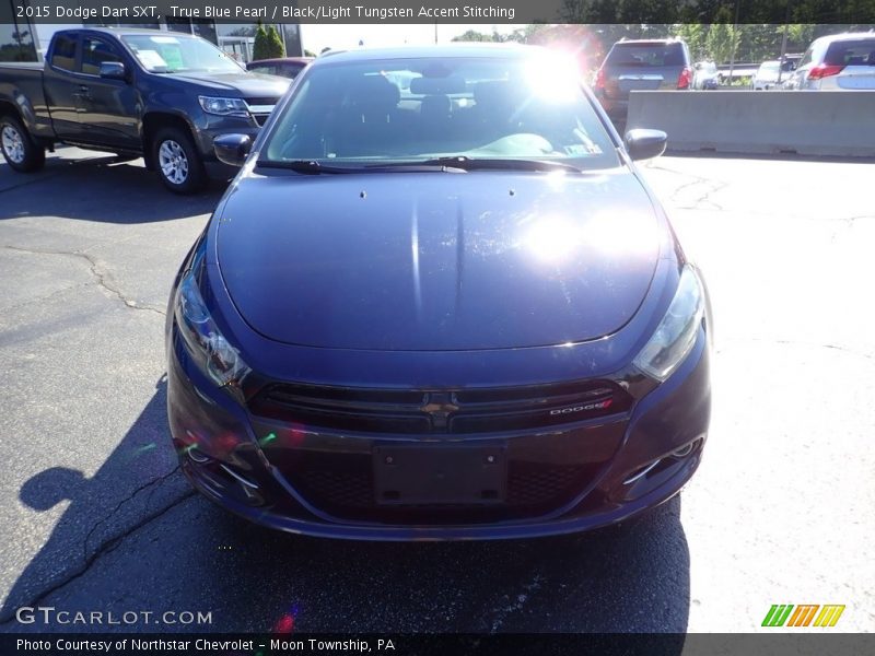 True Blue Pearl / Black/Light Tungsten Accent Stitching 2015 Dodge Dart SXT