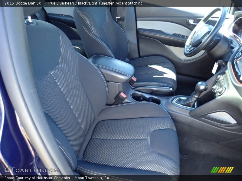 True Blue Pearl / Black/Light Tungsten Accent Stitching 2015 Dodge Dart SXT