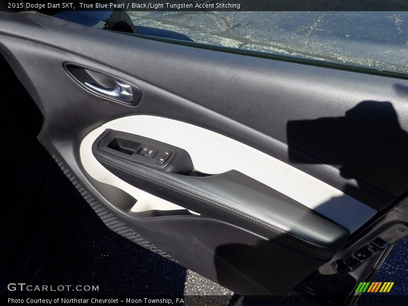 True Blue Pearl / Black/Light Tungsten Accent Stitching 2015 Dodge Dart SXT