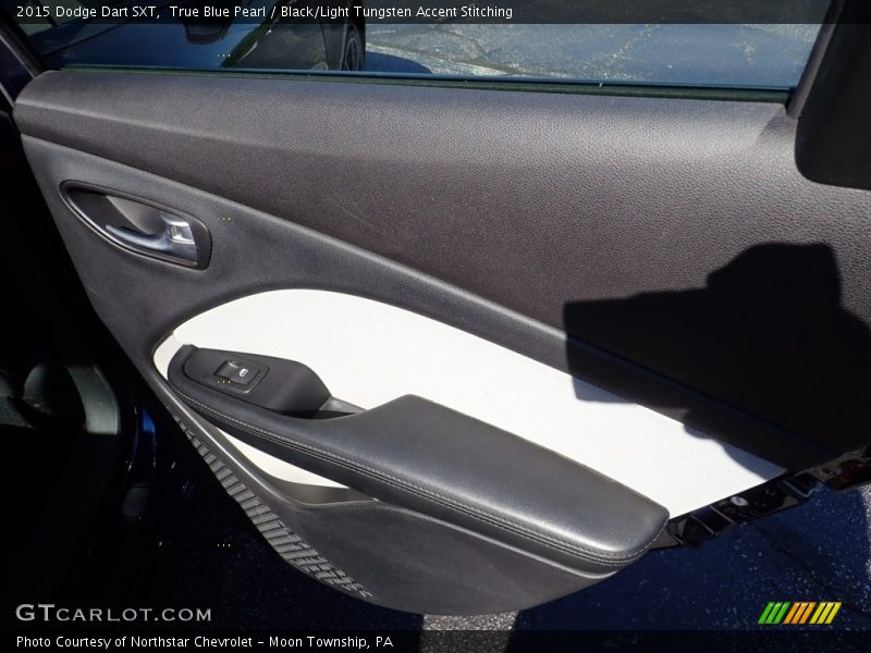True Blue Pearl / Black/Light Tungsten Accent Stitching 2015 Dodge Dart SXT