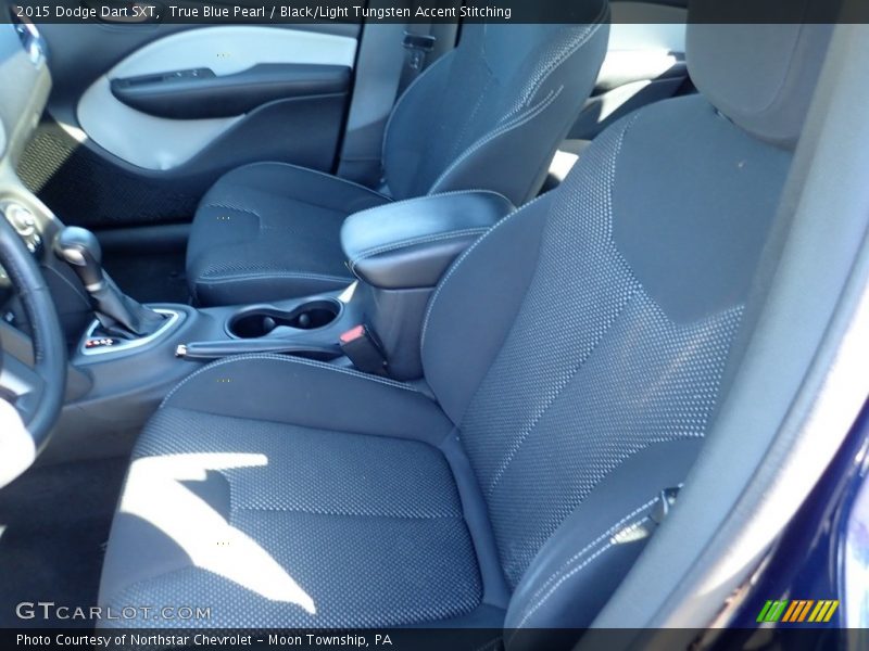 True Blue Pearl / Black/Light Tungsten Accent Stitching 2015 Dodge Dart SXT