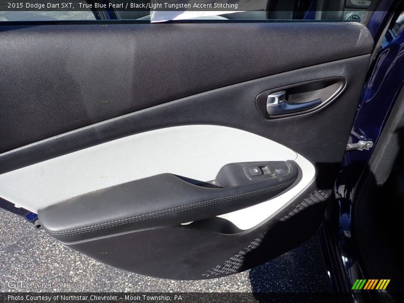 True Blue Pearl / Black/Light Tungsten Accent Stitching 2015 Dodge Dart SXT