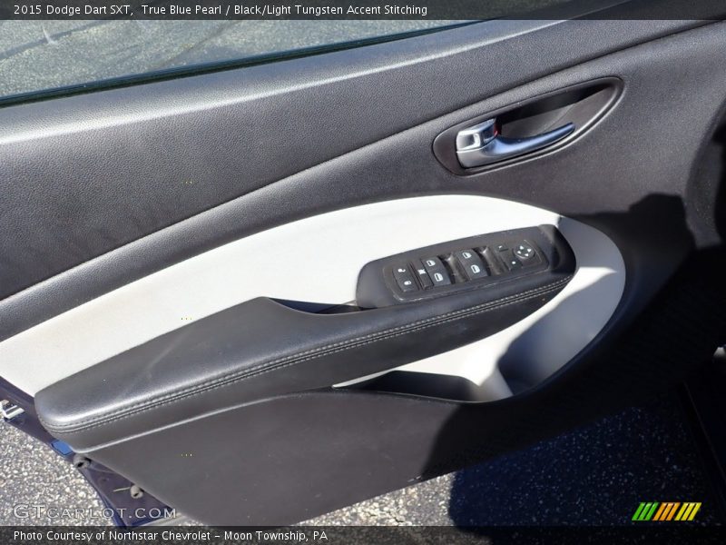 True Blue Pearl / Black/Light Tungsten Accent Stitching 2015 Dodge Dart SXT