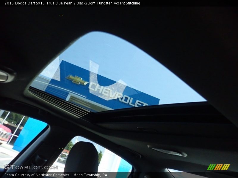 True Blue Pearl / Black/Light Tungsten Accent Stitching 2015 Dodge Dart SXT