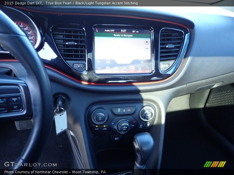 True Blue Pearl / Black/Light Tungsten Accent Stitching 2015 Dodge Dart SXT