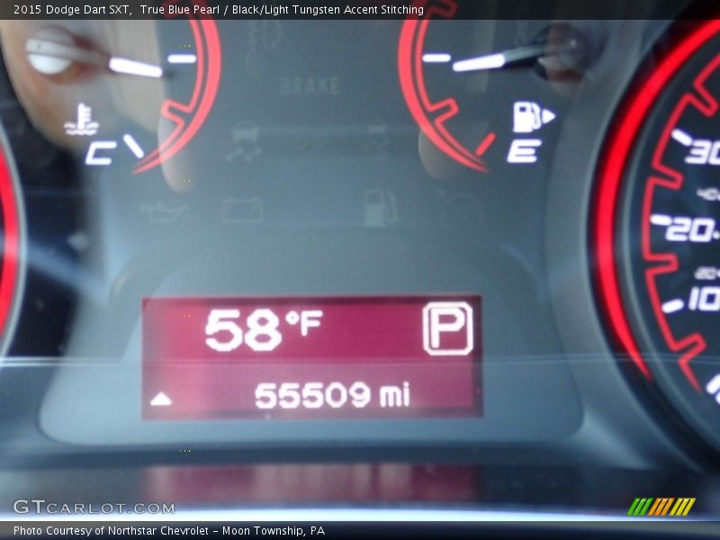 True Blue Pearl / Black/Light Tungsten Accent Stitching 2015 Dodge Dart SXT