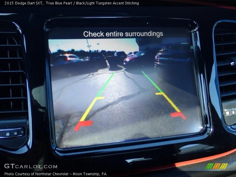 True Blue Pearl / Black/Light Tungsten Accent Stitching 2015 Dodge Dart SXT