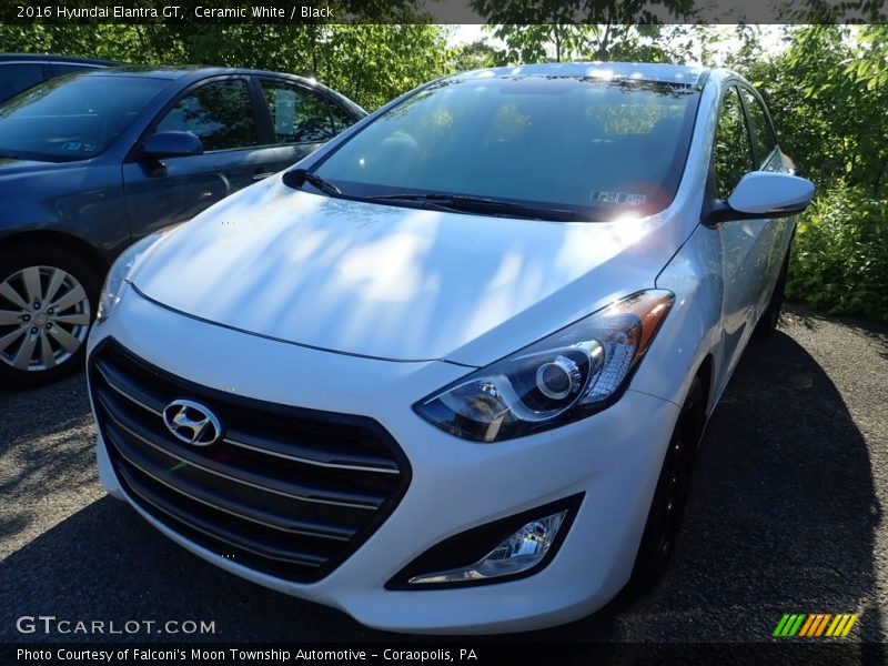 Ceramic White / Black 2016 Hyundai Elantra GT