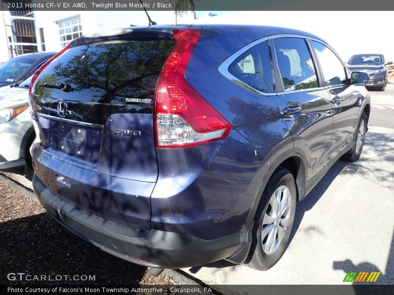 Twilight Blue Metallic / Black 2013 Honda CR-V EX AWD