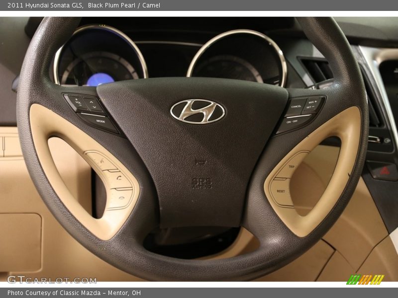 Black Plum Pearl / Camel 2011 Hyundai Sonata GLS