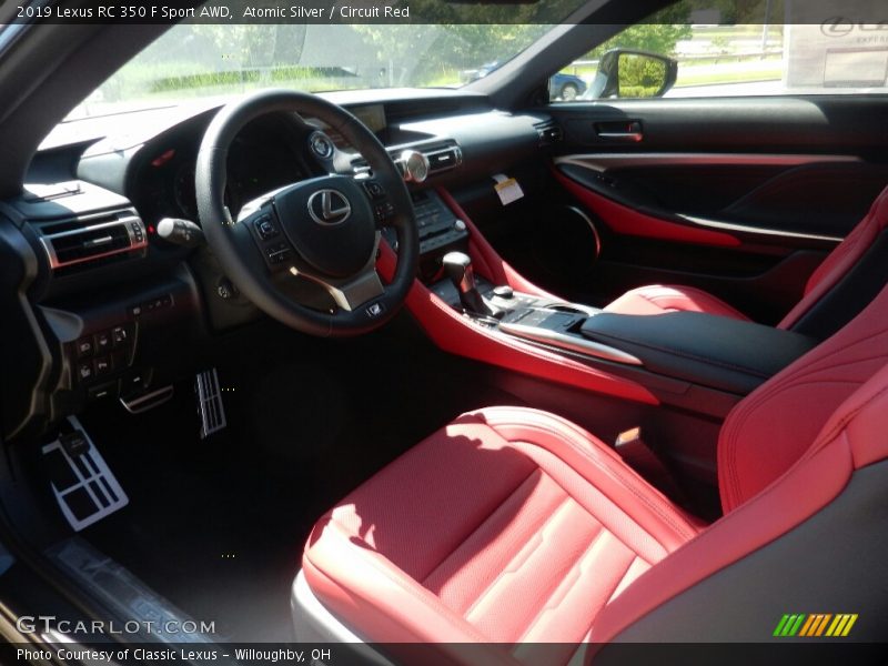 Atomic Silver / Circuit Red 2019 Lexus RC 350 F Sport AWD