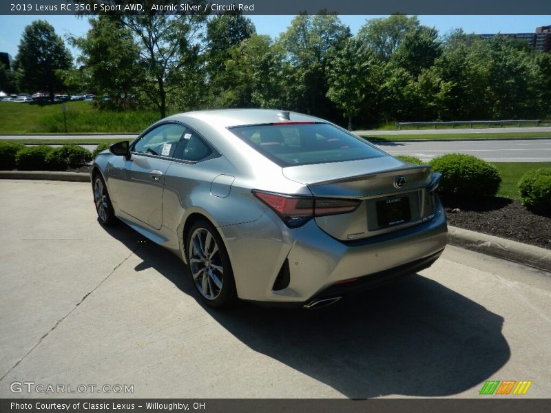 Atomic Silver / Circuit Red 2019 Lexus RC 350 F Sport AWD