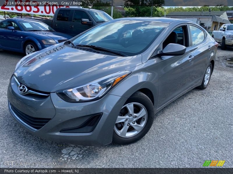 Gray / Beige 2014 Hyundai Elantra SE Sedan