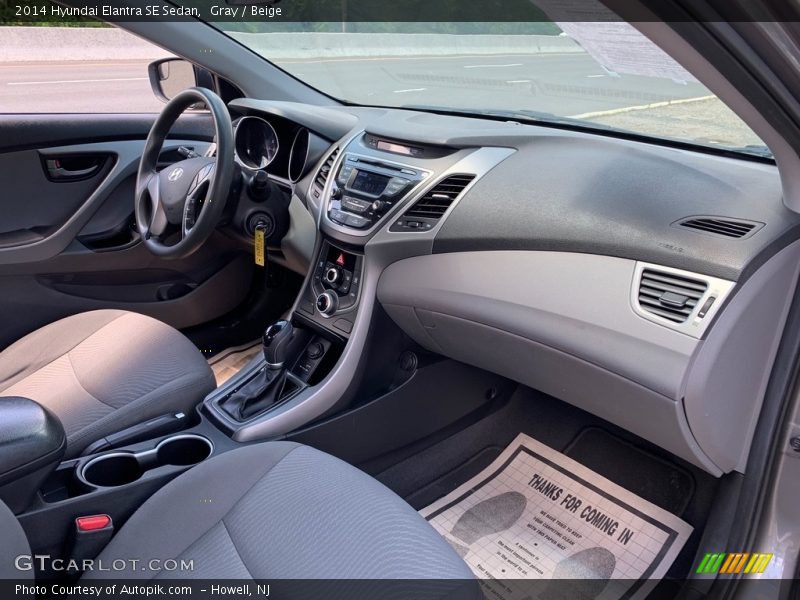 Gray / Beige 2014 Hyundai Elantra SE Sedan