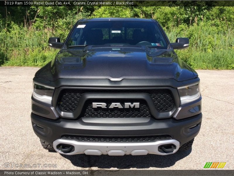 Granite Crystal Metallic / Black/Red 2019 Ram 1500 Rebel Quad Cab 4x4