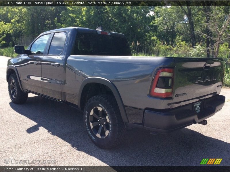 Granite Crystal Metallic / Black/Red 2019 Ram 1500 Rebel Quad Cab 4x4