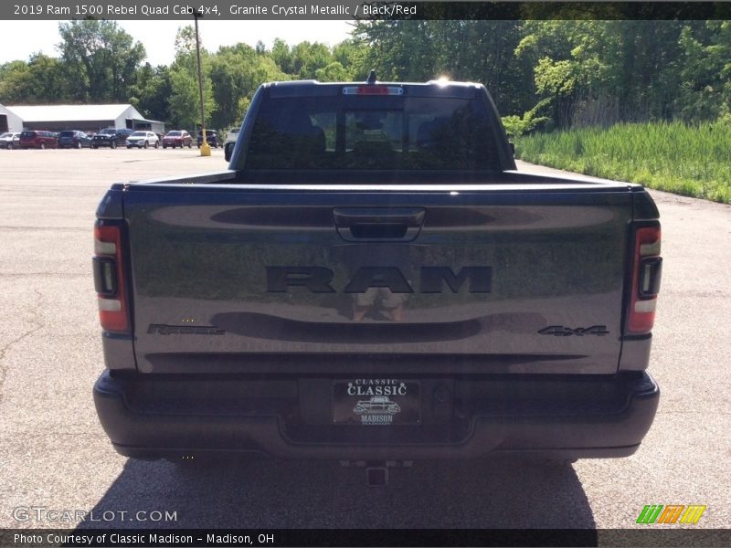 Granite Crystal Metallic / Black/Red 2019 Ram 1500 Rebel Quad Cab 4x4