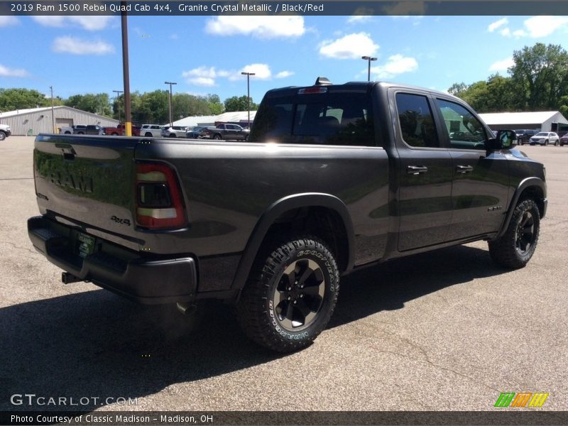 Granite Crystal Metallic / Black/Red 2019 Ram 1500 Rebel Quad Cab 4x4