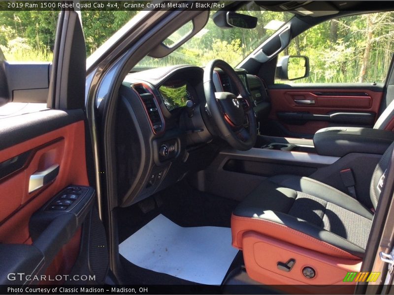 Granite Crystal Metallic / Black/Red 2019 Ram 1500 Rebel Quad Cab 4x4