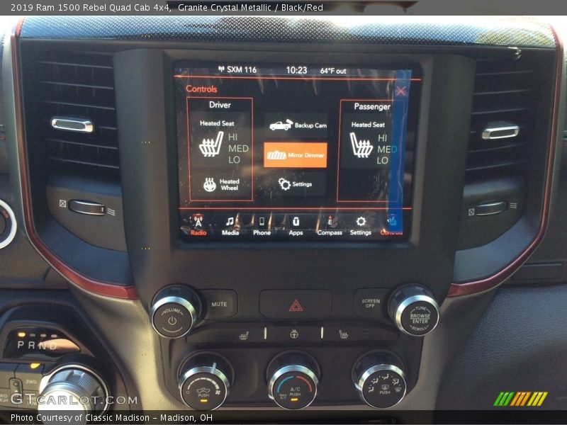 Granite Crystal Metallic / Black/Red 2019 Ram 1500 Rebel Quad Cab 4x4