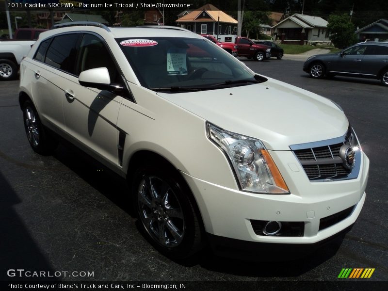 Platinum Ice Tricoat / Shale/Brownstone 2011 Cadillac SRX FWD