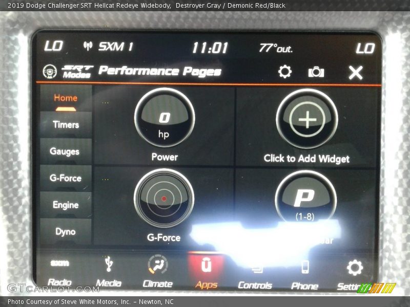 Controls of 2019 Challenger SRT Hellcat Redeye Widebody
